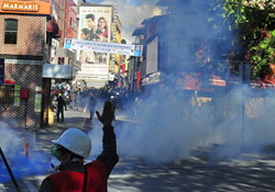 Soma protestolarına polis müdahalesi