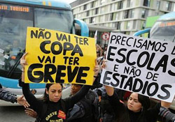 Brezilya’da Dünya Şampiyonası Protestosu