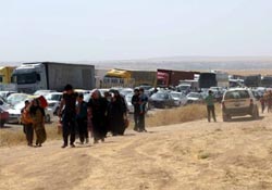 IŞİD'den kaçan on binlerce Türkmen Kürt bölgesine sığındı
