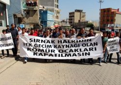 Şırnak'ta Kömür Madeni İşçileri Valiliğe Yürüdü