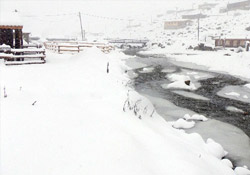 Rize’de kar yarım metreyi aştı