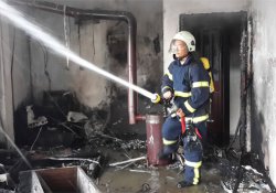 Manavgat'ta ev yangını