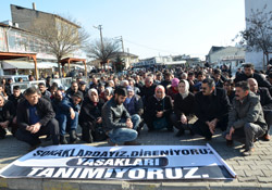 Erciş'te yasak protestosu