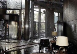Dubai’de yanan 63 katlı otelin içinden ilk fotoğraf