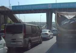 İstanbul trafiğinde korkutan görüntü