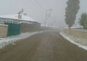 Diyadin'de kar yağışı