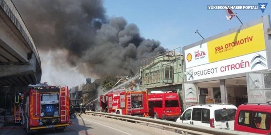 Samsun'da sanayi sitesinde yangın