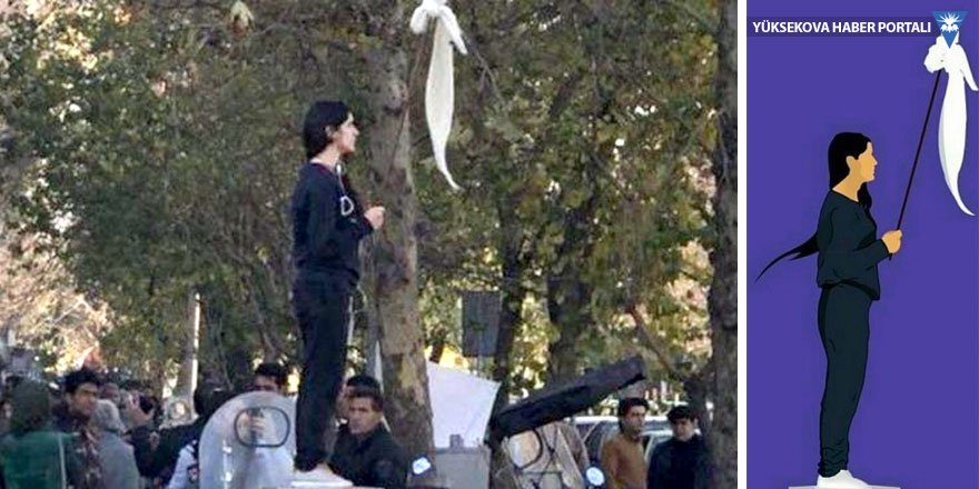 İran'da katılmadığı protestoların yüzü olan kadın