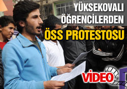 Yüksekova'da ÖSS protestosu