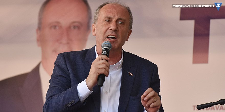 Muharrem İnce: Erdoğan'ın amacı Kandil'e operasyon değil