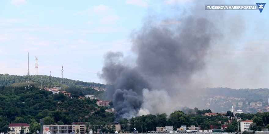 Beykoz'daki eski kundura fabrikasında yangın