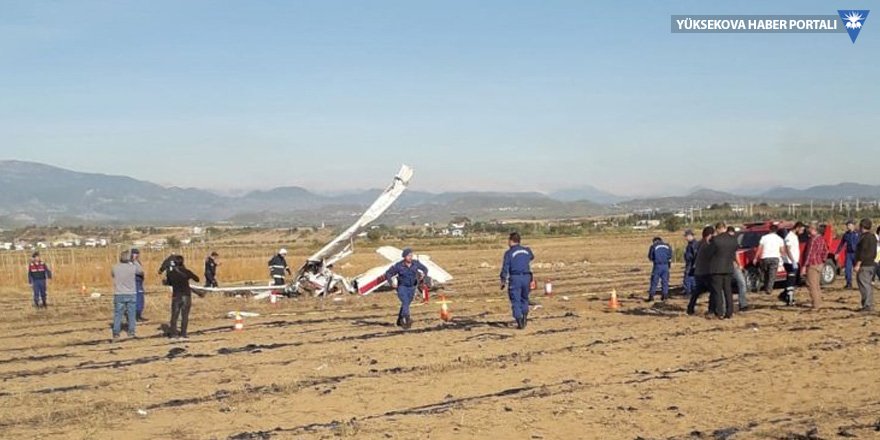 Antalya'da uçak düştü