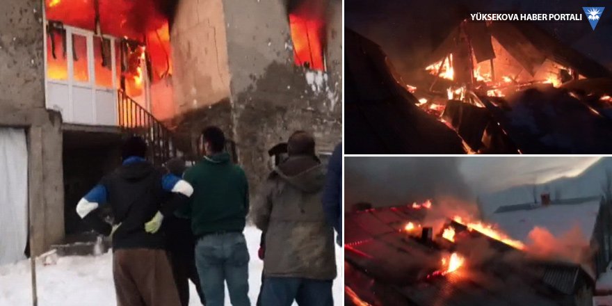 Yüksekova'da yangın: ev kullanılamaz hale geldi!