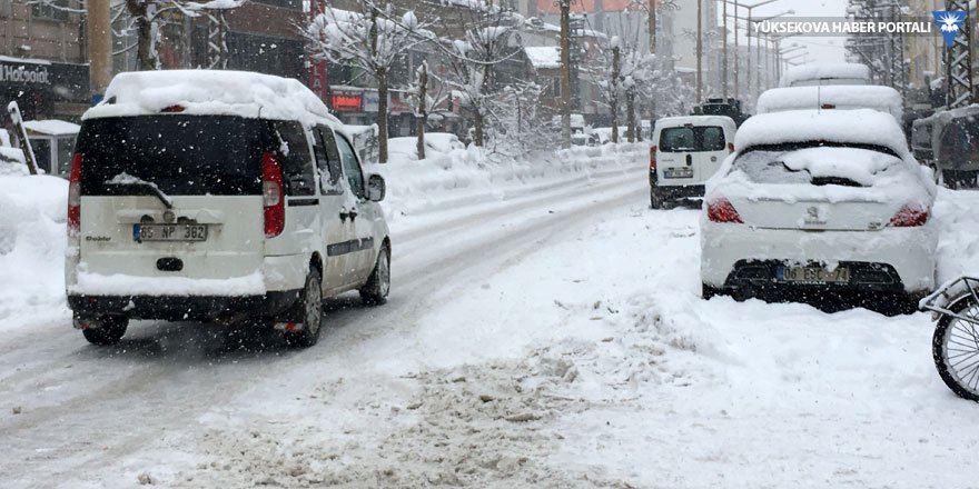 Yüksekova'da yoğun kar yağışı: Okullar tatil edildi