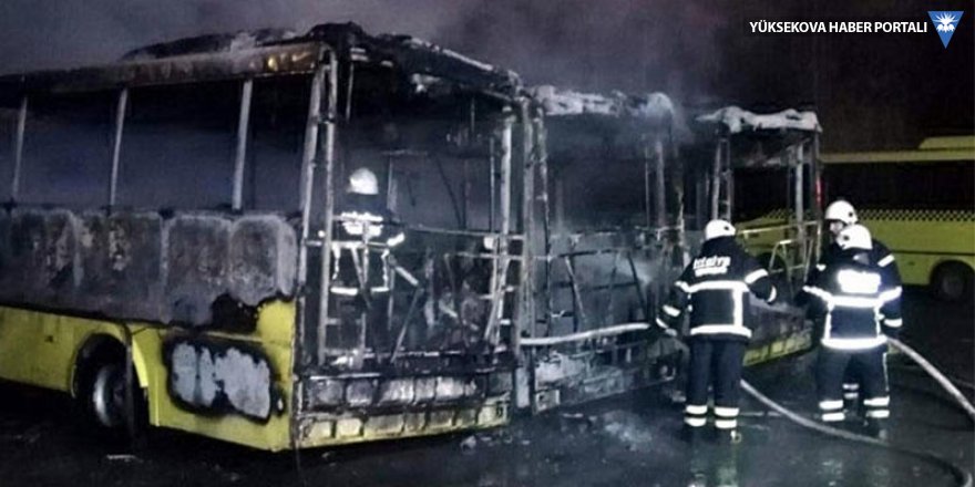 3 halk otobüsü yandı