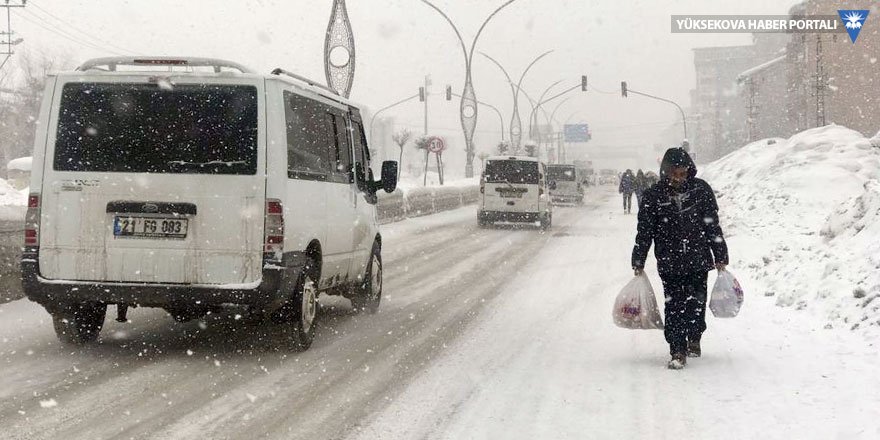 Yüksekova'da kar yağışı: Köy yolları kapandı