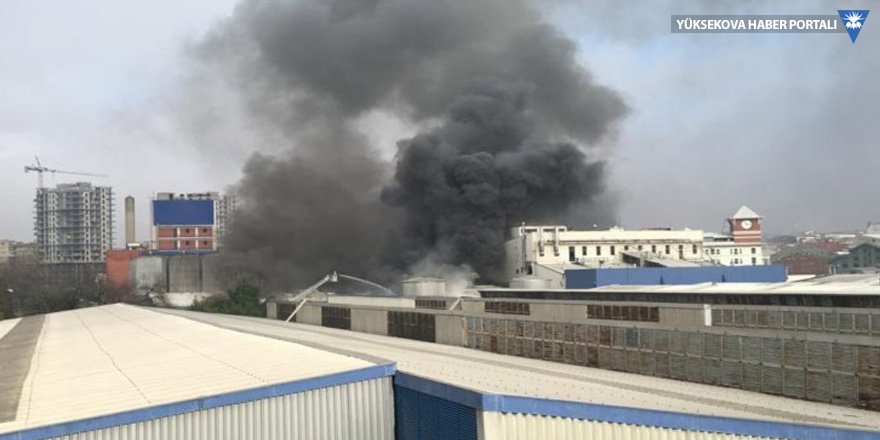 İstanbul Güngören'de fabrika yangını