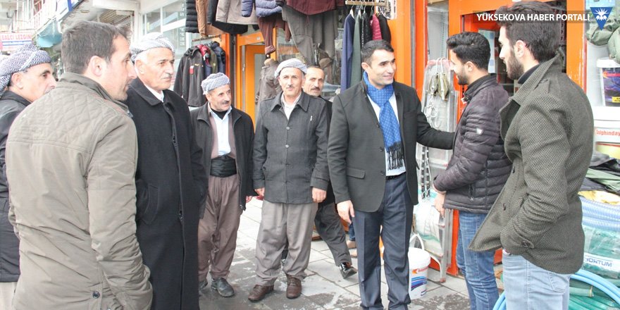 HDP'nin Şemdinli adaylarından esnaf ziyareti