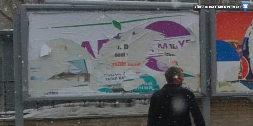 Varto'da da HDP afişleri toplatıldı