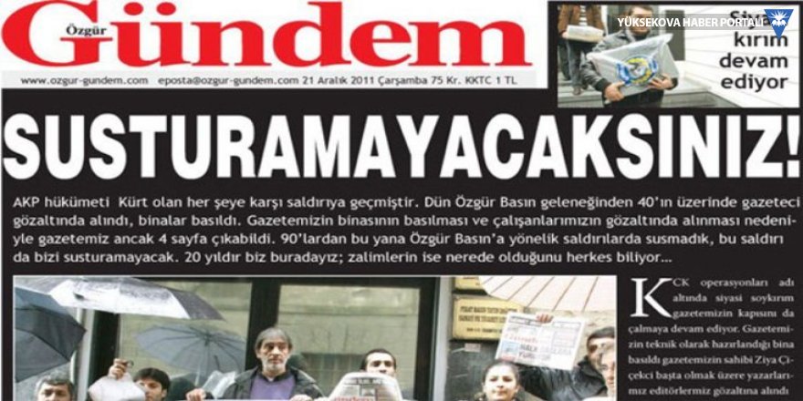 AİHM'den Türkiye'ye Özgür Gündem cezası