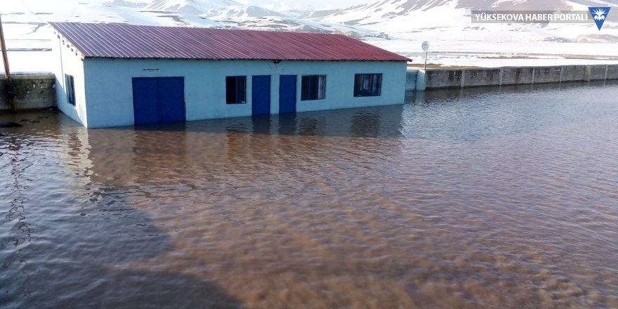 Yüksekova'da su taşkınları nedeniyle birçok evi su bastı