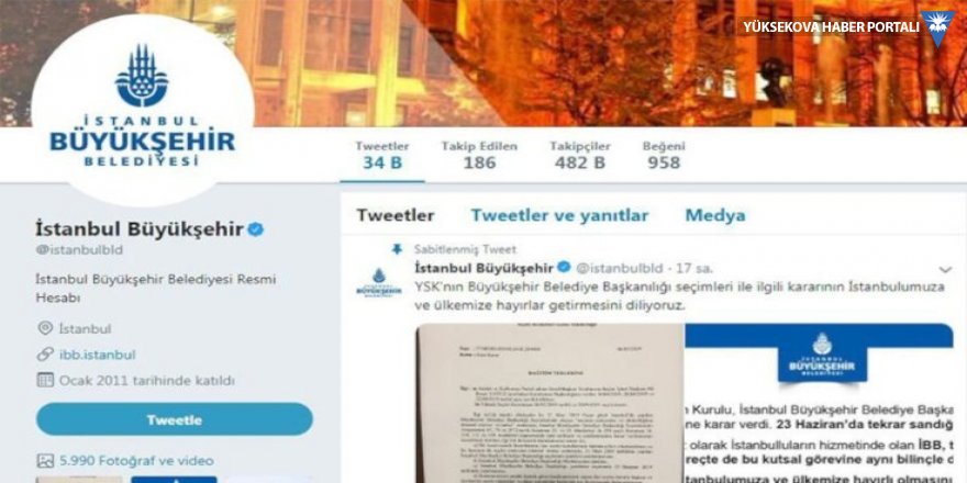 İmamoğlu'yu takipten çıkaran İBB Twitter hesabı eriyor