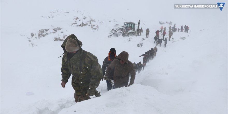 Van'da çığ bölgesindeki çalışmalara yoğun kar nedeniyle ara verildi