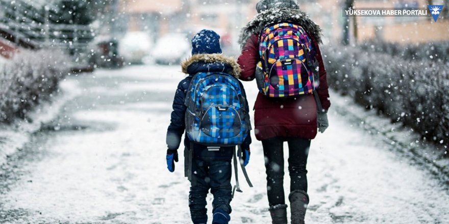 Yüksekova'da kar yağışı nedeniyle eğitime kar tatili