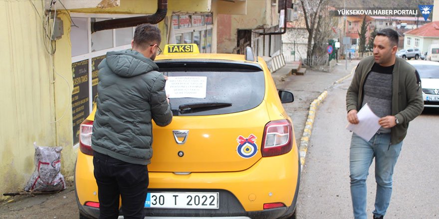 Şemdinli'de taksiciler sağlık personelini ücretsiz taşıyacak