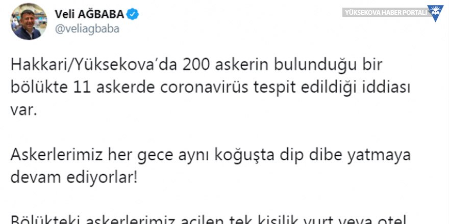Yüksekova'da 11 askerin koronavirüse yakalandığı iddiasını Bakan'a sordu