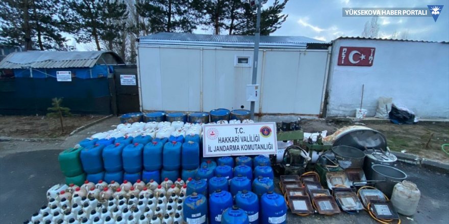 Valilik: Yüksekova'da uyuşturucu yapımında kullanılan malzemeler ele geçirildi