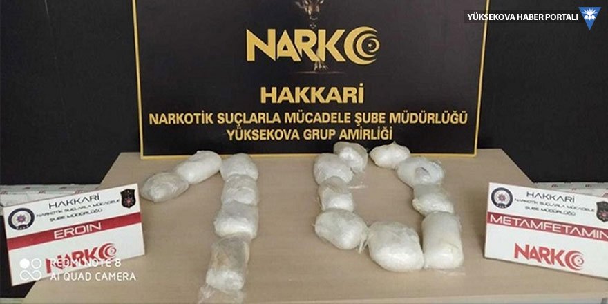 Yüksekova'da 5 kilo 400 gram eroin yakalandı