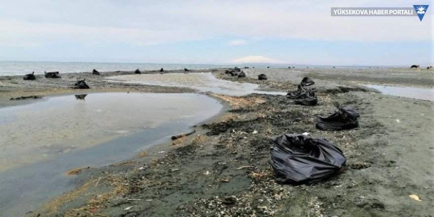 Van Gölü sahilinde 100 ton çöp çıktı