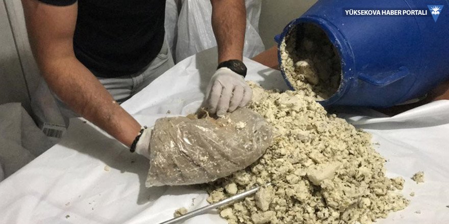 Van'da otlu peynir bidonunda 33 kilo eroin bulundu