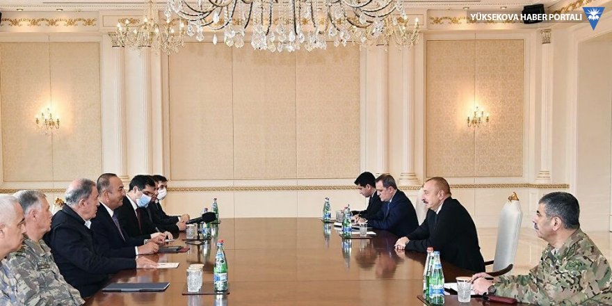 Aliyev, Çavuşoğlu ve Akar'la bir araya geldi