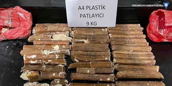 İçişleri Bakanlığı: Yüksekova'da 9 kilo 200 gram A-4 plastik patlayıcı ele geçirildi