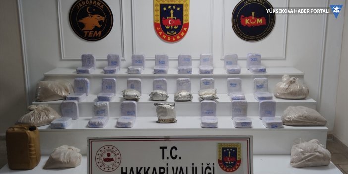 Yüksekova'da 77 kilogram eroin ele geçirildi