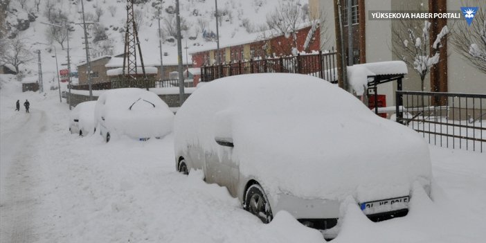 Çukurca'da kar yağışı
