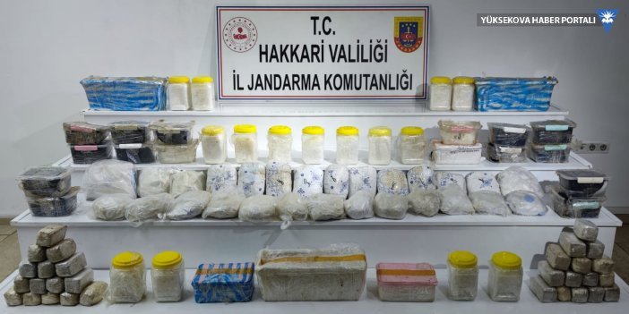 Yüksekova kırsalında 97 kilo 500 gram uyuşturucu ele geçirildi