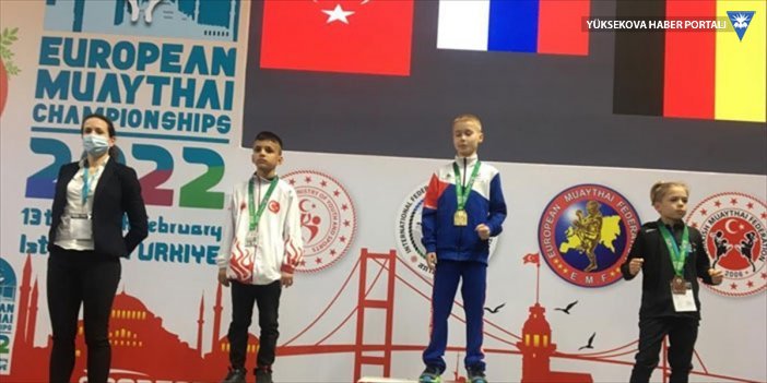 Hakkarili muaythai sporcusu Erdem Kaçar, Avrupa Şampiyonası'nda ikinci oldu