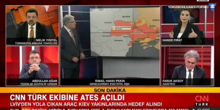 Ukrayna'da CNN Türk ekibinin aracına ateş açıldı