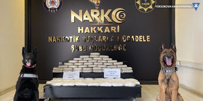Yüksekova’da 41 kilo 200 gram uyuşturucu ele geçirildi