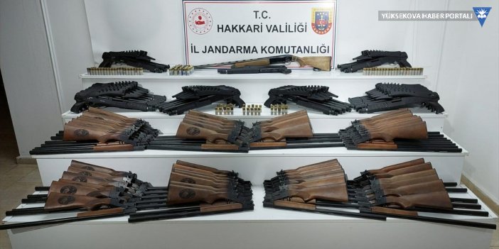 Yüksekova'da 76 av tüfeği ele geçirildi
