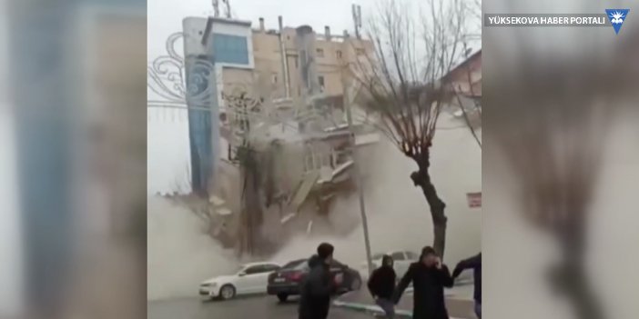 Urfa'da yıkılan bina kameralara yansıdı