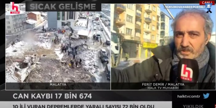 Depremi takip eden muhabire polis tekmesi