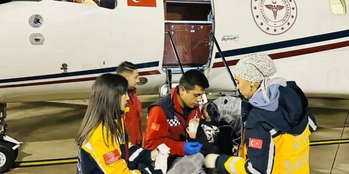 Silopi'de akciğer enfeksiyonu geçiren 2 yaşındaki çocuk ambulans uçakla Ankara’ya sevk edildi