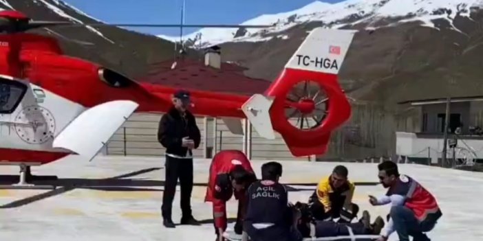 Van'da 16 yaşındaki hasta helikopter ambulans ile sevk edildi