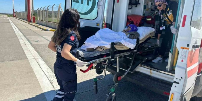 Silopi'de rahatsızlanan 91 yaşındaki Korkmaz, ambulans helikopterle Diyarbakır’a sevk edildi