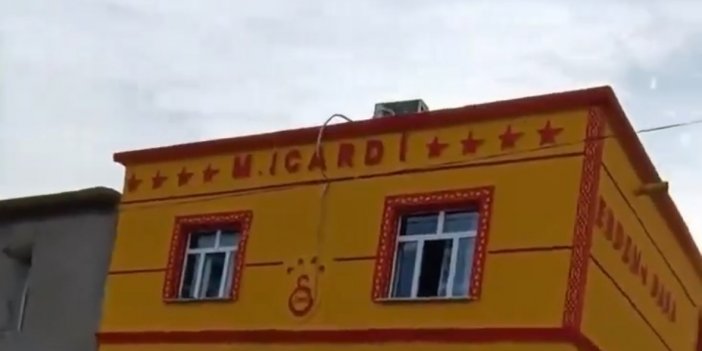 Silvan'da bir Galatasaray taraftarı evinin cephesine ‘M. Icardi’ yazdırdı