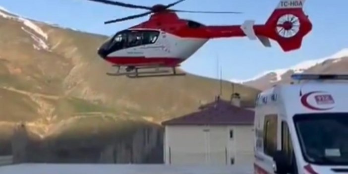 Van’da ambulans helikopter solunum sıkıntısı yaşayan hasta için havalandı